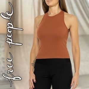 FREE PEOPLE Hayley Racerback Brami Crop Camisole  NWT Size L/XL